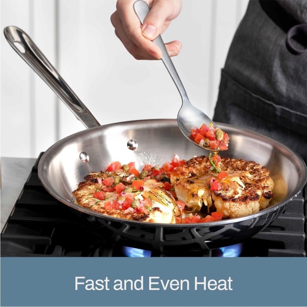 NEW ALL CLAD D3® Tri-Ply Stainless-Steel 8” 
Fry Pan - Picture 6 of 15